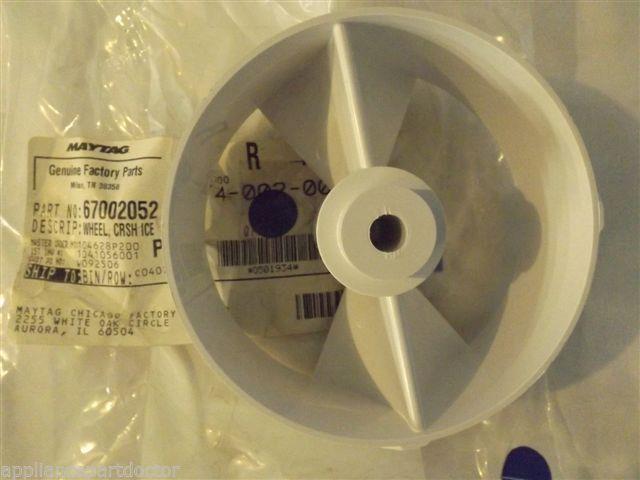 JENN AIR KENMORE REFRIGERATOR 67002052 Wheel, Crsh Ice NEW IN BOX JENN AIR KENMORE REFRIGERATOR 67002052 Wheel, Crsh Ice NEW IN BOX